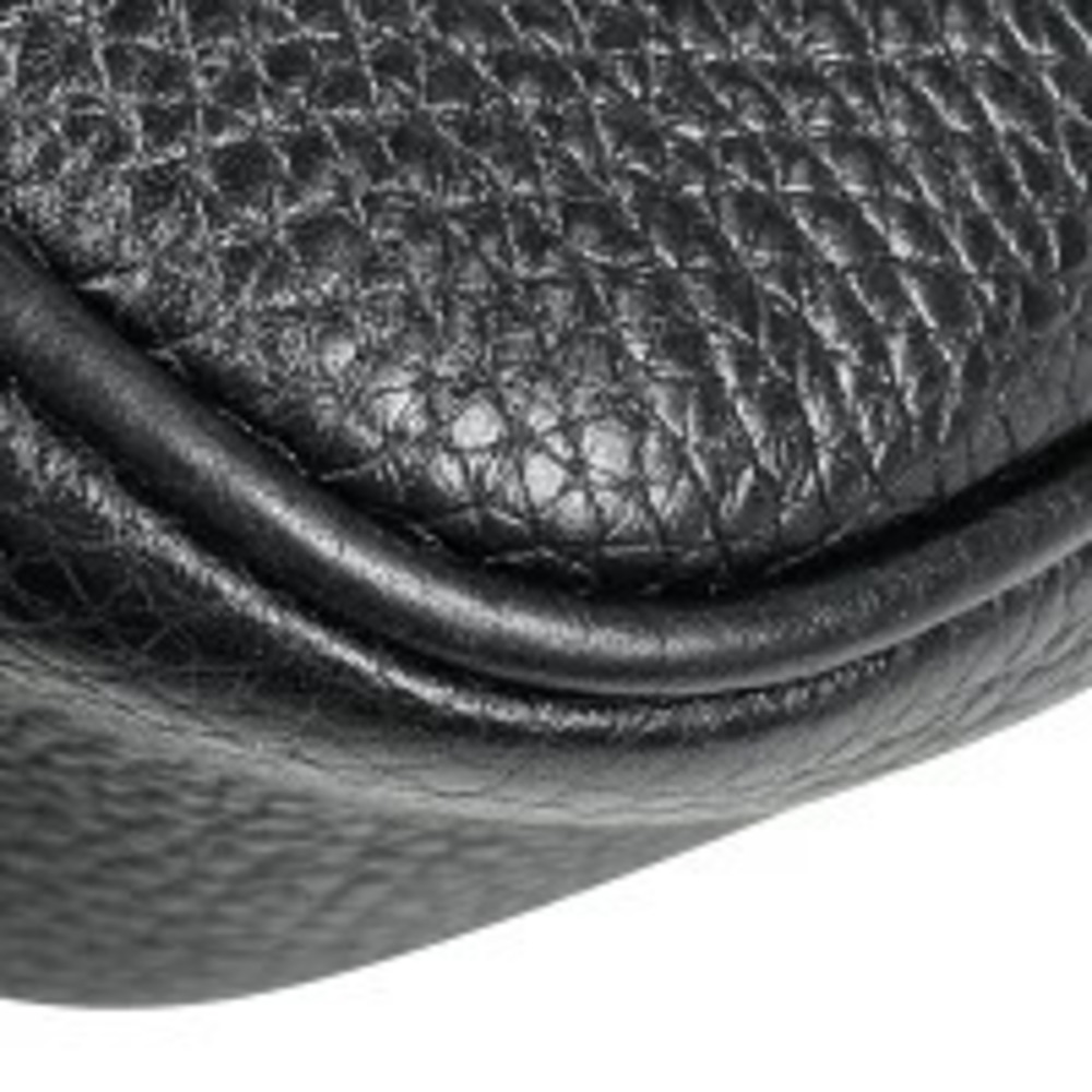 Gucci Soho Shoulder Bag Leather Black Tassel Fringe - Picture 3 of 7